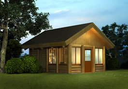 Home Office Log Cabin Model