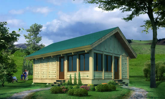 Chalet Log Cabin Model