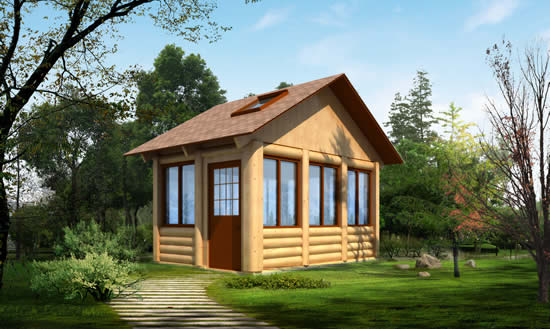 Chalet Log Cabin Model