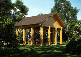 Pavilion Log Cabin Model