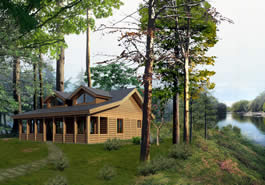 Payson Island Log Cabin Model