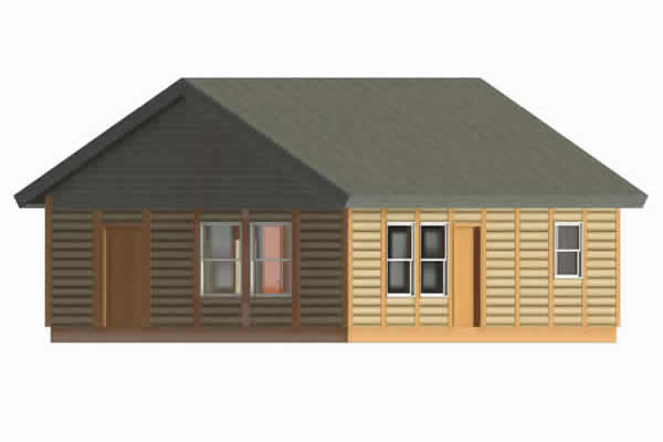 Horned Owl Log Home Cabin Kit Model