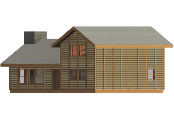 Red Tailed Hawk Log Home Cabin Kit Model